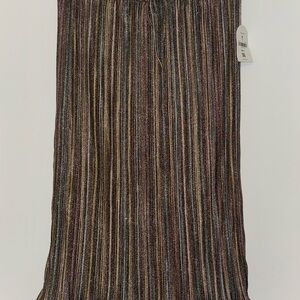 ARULA Multicolor Striped Midi Skirt